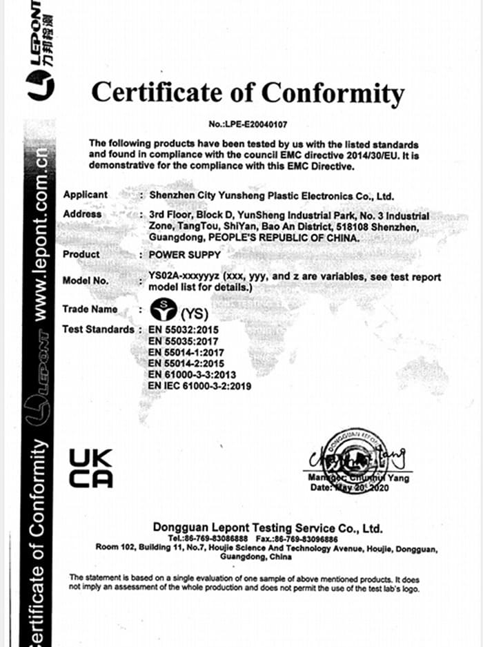 Certificado UKCA